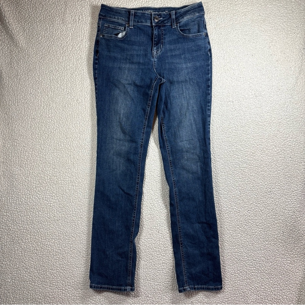 M Jeans by Maurices Mid Rise Bottom/Bas Women Stretch 6 Reg Medium Wash Jeans